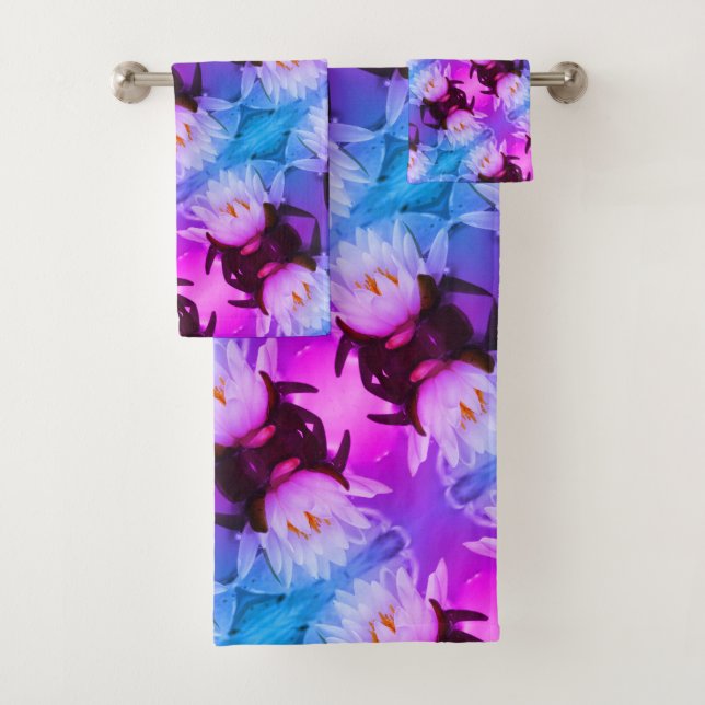 Lotus Water Lily Flower Abstrait Art Motif (En situation)