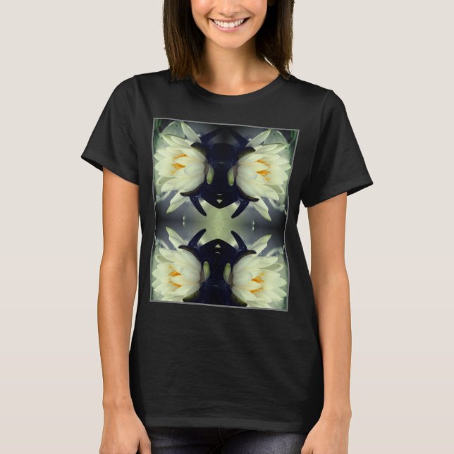 Lotus Water Livio Blume Abstrakte Art T-Shirt (Vorderseite)
