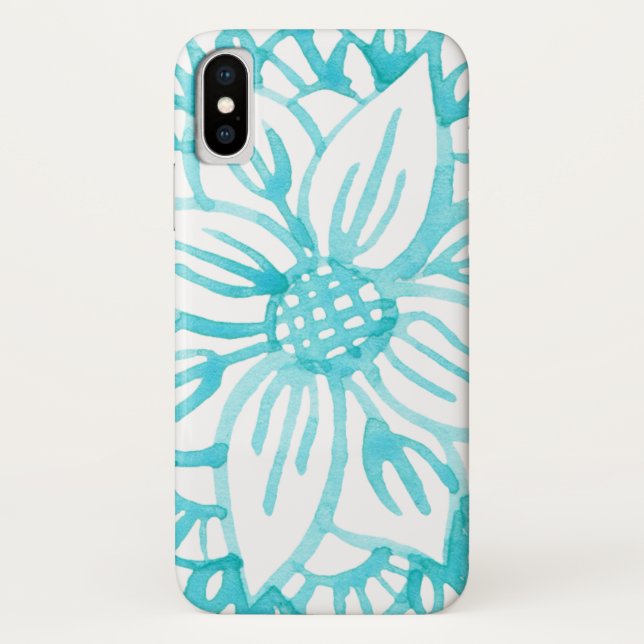 Lotus Watercolor iPhone Case (Rückseite)