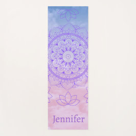 Lotus Watercolor Mandala Pastel Yogamatte