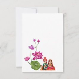 Lotus wedding RSVP karte