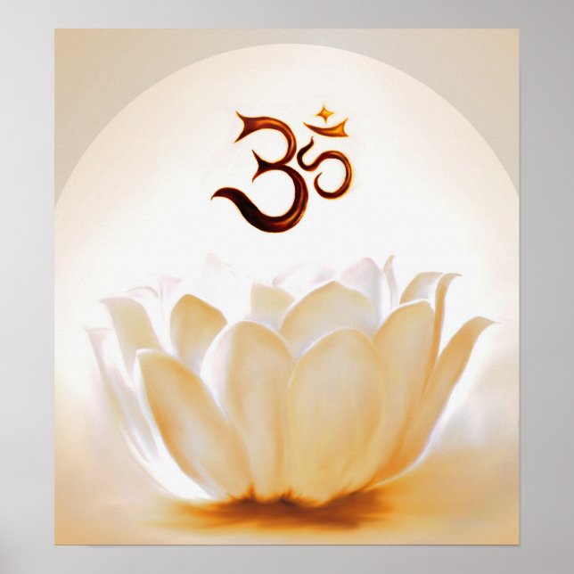 Lotus with Om Poster (Vorne)