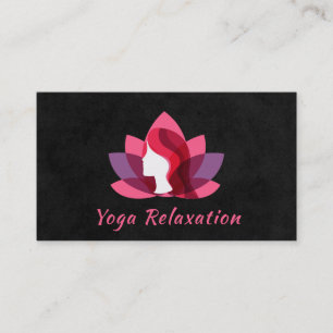 Lotus Woman Head Logo Visitenkarte