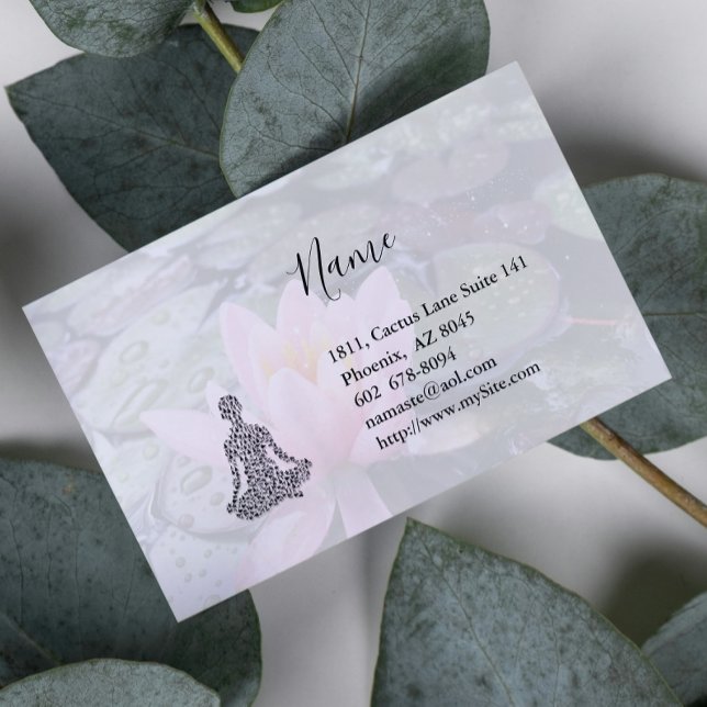 Lotus Yoga Business Card Visitenkarte (Von Creator hochgeladen)