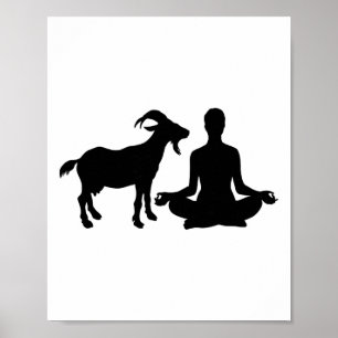 Lotus-Yoga-Haltung Ziegen-Yoga Poster