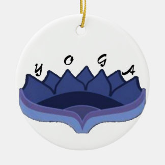 Lotus-Yoga-Ornament Keramikornament