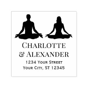 Lotus Yoga Pose Name Rücksendeadresse Permastempel