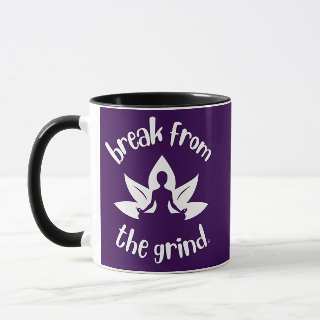 Lotus Yoga (weiß) BFTG Kaffee Tasse (Links)