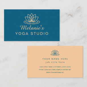Lotusblumen-elegante Yoga-Geschäftskarten-Vorlage Visitenkarte