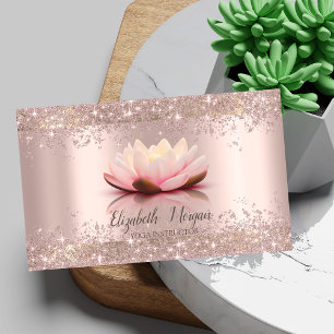 Lotusblüten-Roségold-Glitterpuder Yoga  Visitenkarte