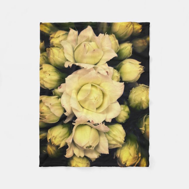 Lotusdröm- Elegant blomdesign Fleecedecke (Vorderseite)