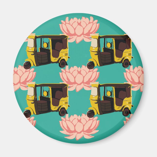 Lotusen und Rickshaw Magnet (Vorne)