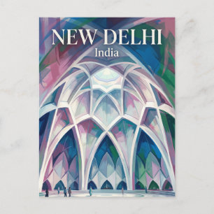 Lotustempel Indien Postkarte