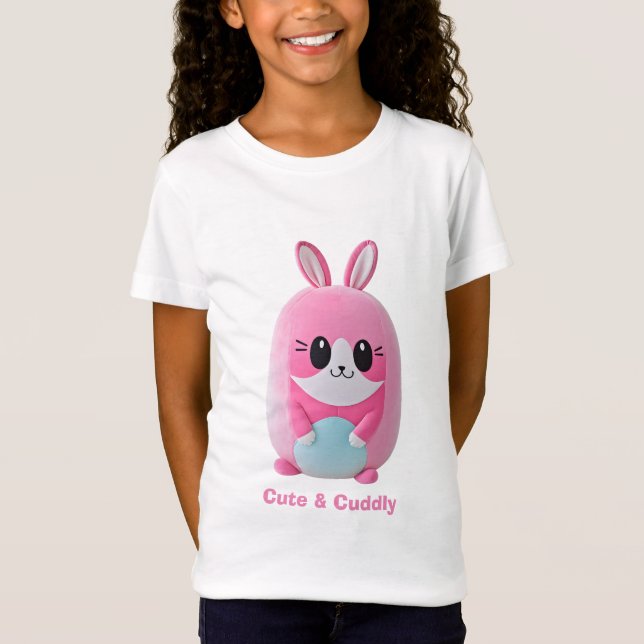 "Lou Lou" Eine kuschelige, rosa Kreatur T-Shirt (Vorderseite)