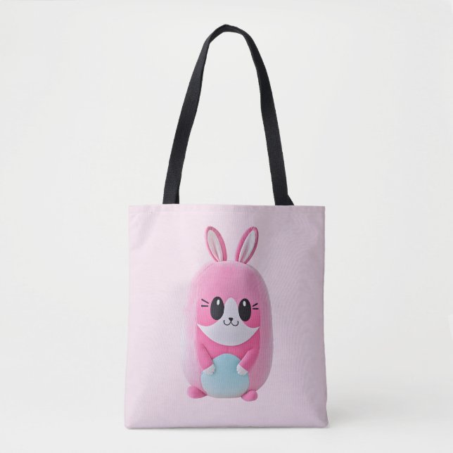 "Lou Lou" Eine kuschelige, rosa Kreatur Tasche (Vorderseite)