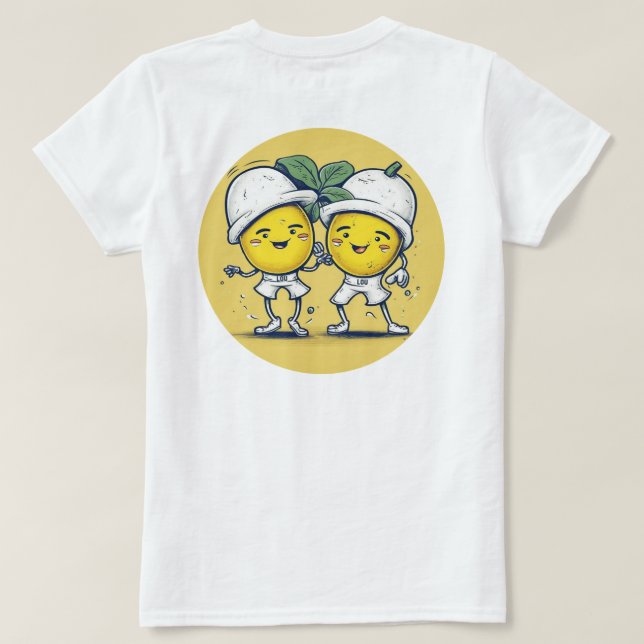 Lou Lou Lemons Spaß T - Shirt (Design Rückseite)