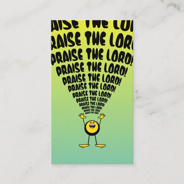Louange Le Seigneur Emoji Scripture Cartes (Devant)