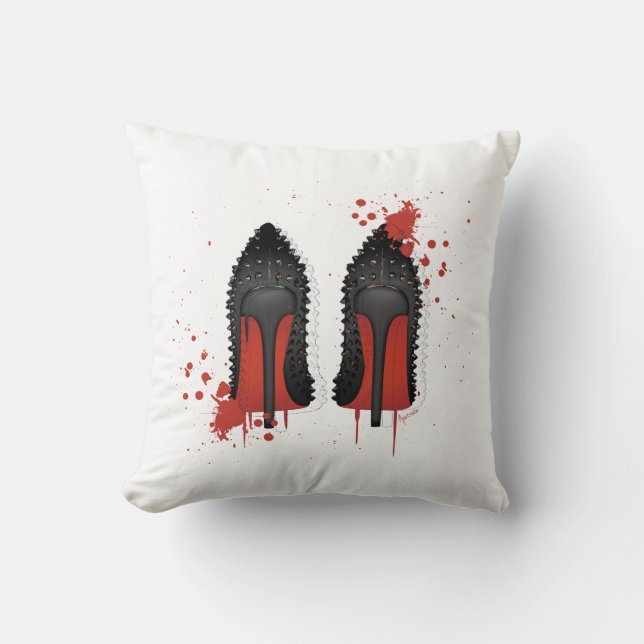 LOUBOUTIN Spritzen u. Tropfen Kissen (Vorderseite)