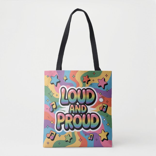 LOUD AND PROUD | LGBTQ+ Pride Ally Tasche (Vorderseite)