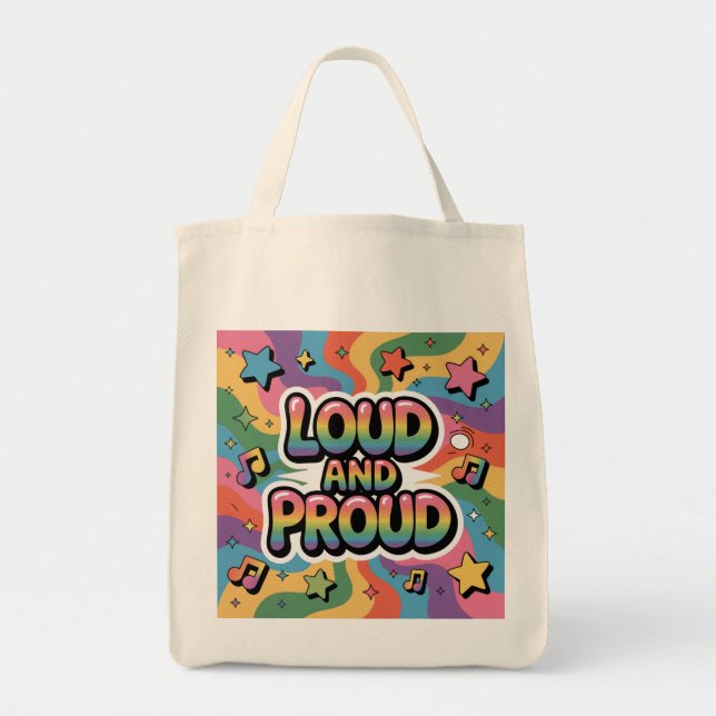 LOUD AND PROUD | LGBTQ+ Pride Ally Tragetasche (Vorne)