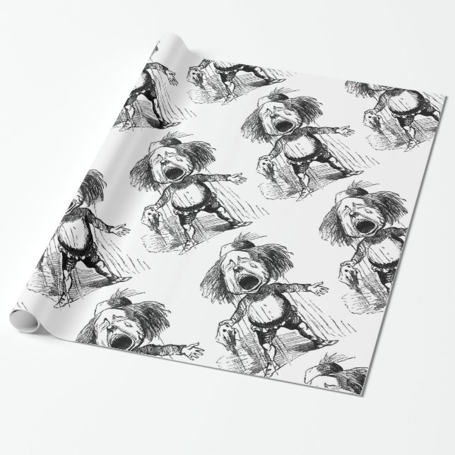 Loud Cry Boy Funny Cartoon Zeichne Tränen Geschenkpapier (Ungerollt)