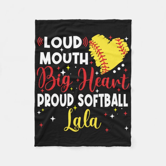 Loud Mouth Big Heart Proud Softll Lala Mother's Da Fleecedecke (Vorderseite)