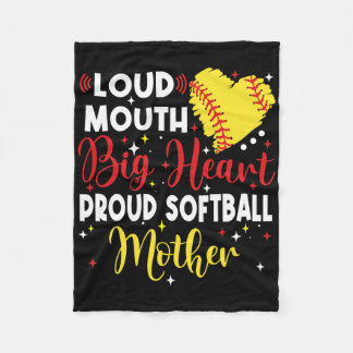 Loud Mouth Big Heart Proud Softll Mother Mother's  Fleecedecke