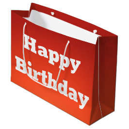 Loud Orange Happy Birthday Gift Bag Große Geschenktüte