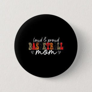 Loud Proud Bysketbyll Mama Leopard Mama Mommy Moth Button