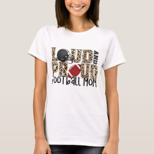 Loud Proud Mamas Football Leopard Print Cheetah Pa T-Shirt