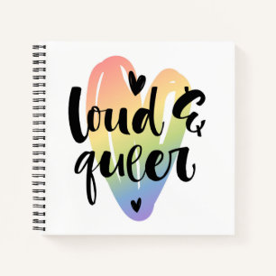 Loud & Que Wasserfarbenherz Notizbuch