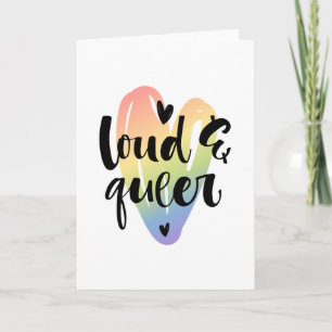 Loud & Queer Watercolor Heart Karte