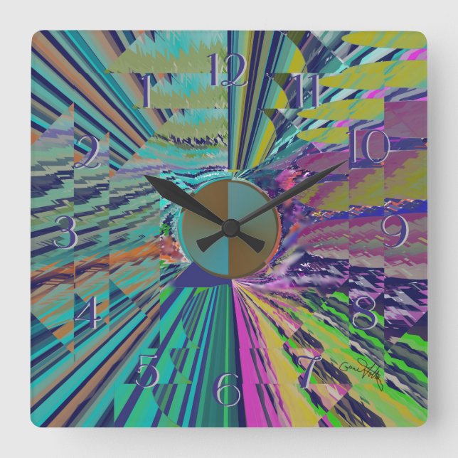 Loud Sound Backlock Quadratische Wanduhr (Vorderseite)