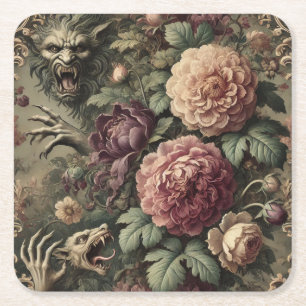 Louder than Blooms – Gotische Viktorianik Rechteckiger Pappuntersetzer