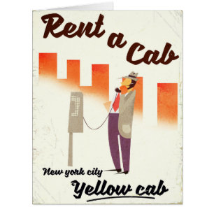 Louez un taxi ! Affiche de cabine jaune NYC