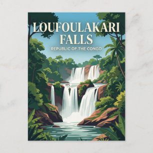 Loufoulakari-Wasserfälle Republik Kongo Postkarte
