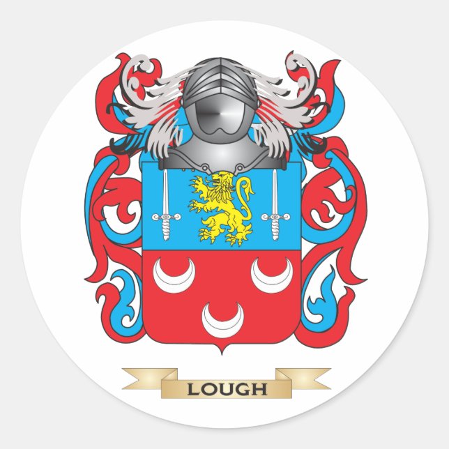 Lough Coat of Arms (Familienwappen) Runder Aufkleber (Vorderseite)