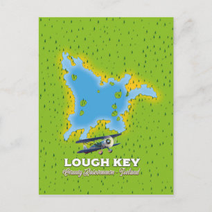 Lough Key Landkreis Roscommon, Irland Karte