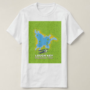 Lough Key Landkreis Roscommon, Irland Karte T-Shirt