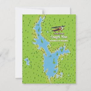 Lough Ree Republic of Ireland Map, irland lough, l