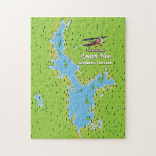 Lough Ree Republic of Ireland Map, irland lough, l