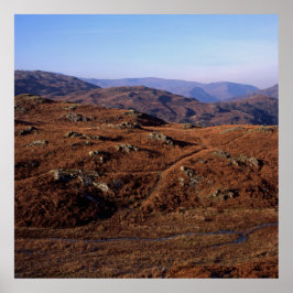 Loughrigg Fell Ambleside Postkartenkissen Poster