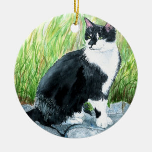 Louie die Smokings-Katze Keramik Ornament