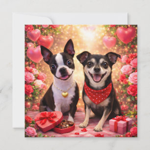 Louie & Luna wünschen Ihnen einen glücklichen Vale Karte