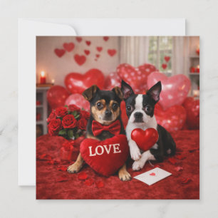 Louie & Luna wünschen Ihnen einen glücklichen Vale Karte