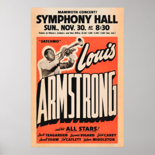 Louis Armstrong Jazzplakat - Satchmo bei Symphony Poster