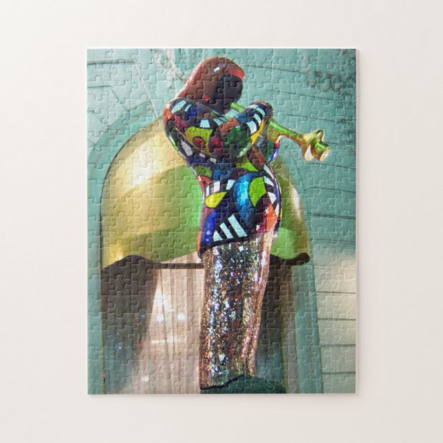 Louis Armstrong Statue Nice France Französische Ri (Vertikal)