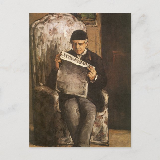 Louis Auguste Cezanne Vater der Künstlerlesung Postkarte (Vorderseite)