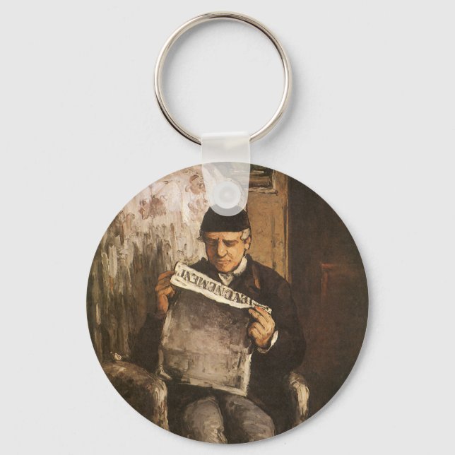 Louis Auguste Cezanne Vater der Künstlerlesung Schlüsselanhänger (Vorderseite)