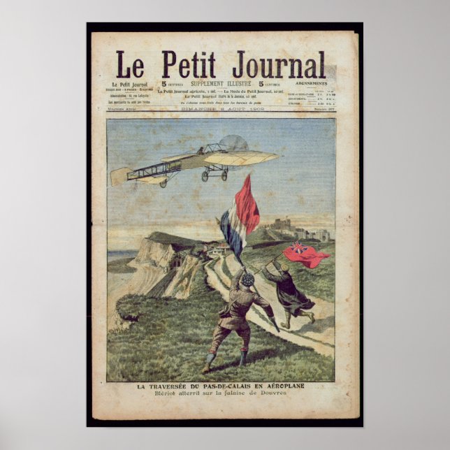 Louis Bleriot Landung in Dover Poster (Vorne)